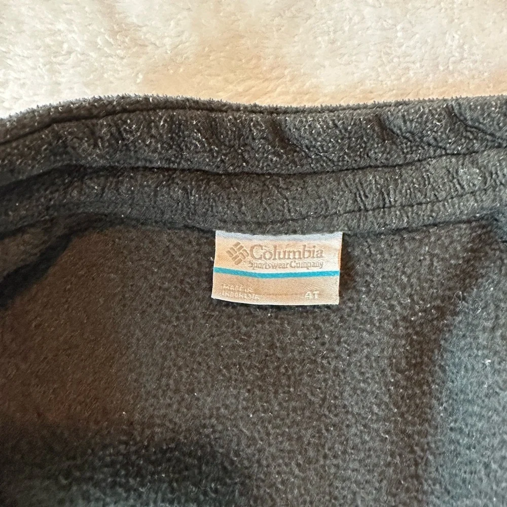 Columbia Black Fleece Jacket with Blue Accent - Picture 2 of 5